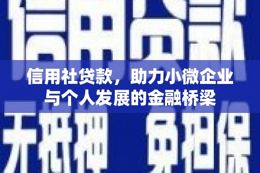 斗门信用社贷款，助力小微企业与个人发展的金融桥梁