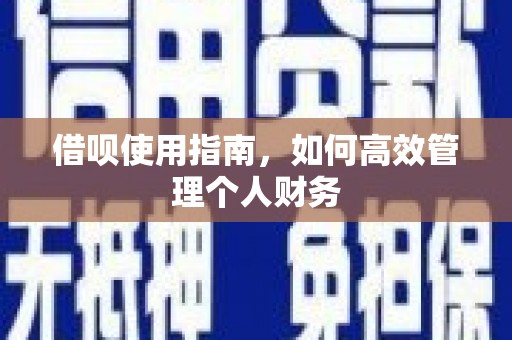 斗门借呗使用指南，如何高效管理个人财务