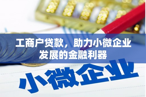 斗门工商户贷款，助力小微企业发展的金融利器