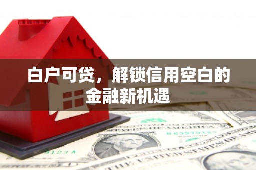 斗门白户可贷，解锁信用空白的金融新机遇