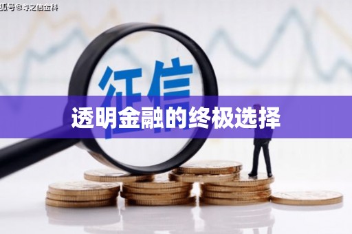 斗门透明金融的终极选择